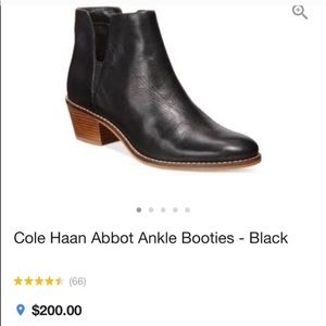 Women’s black Cole Haan booties